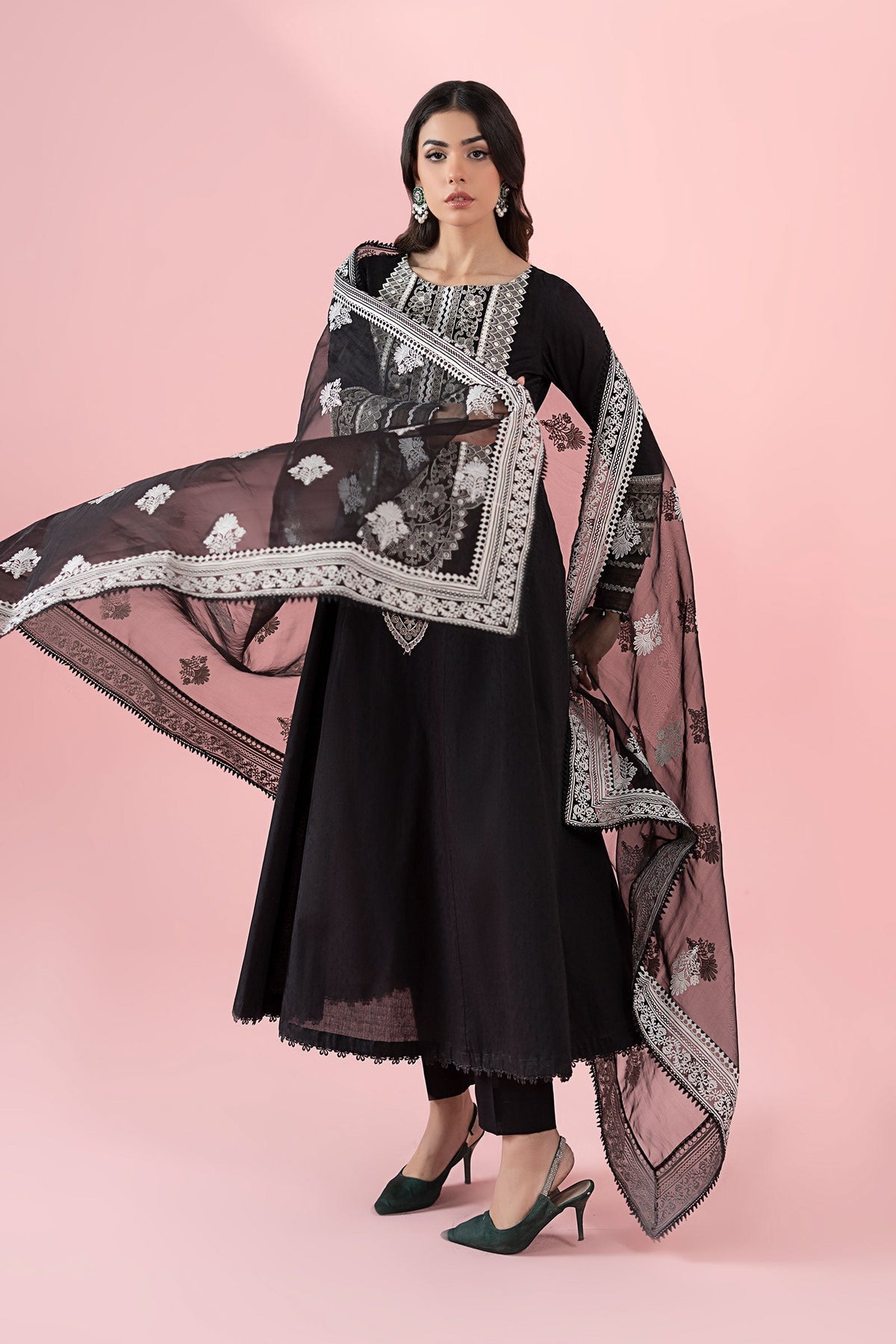 Maria B | Luxury Pret 25 | DW-EA25-37 by Maria B - Designer Dress - Type: Ladies Clothes - Available at Libayah - 100% Original