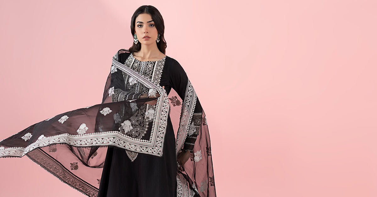 Maria B | Luxury Pret 25 | DW-EA25-37 by Maria B - Designer Dress - Type: Ladies Clothes - Available at Libayah - 100% Original