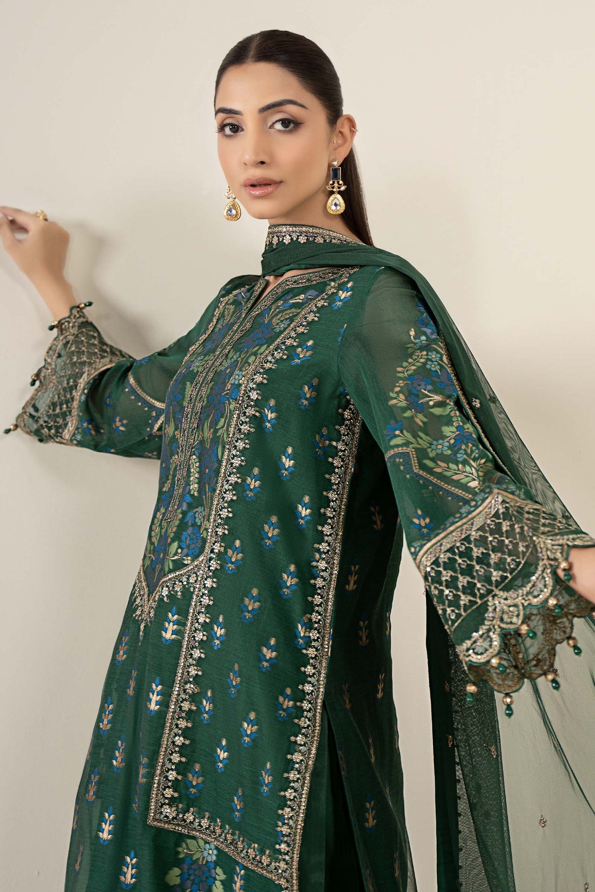 Maria B | Pre Fall 25 | Jacquard Suit 21 by Maria B - Designer Dress  - Type : Ladies Clothes - Available at Libayah - 100% Original 