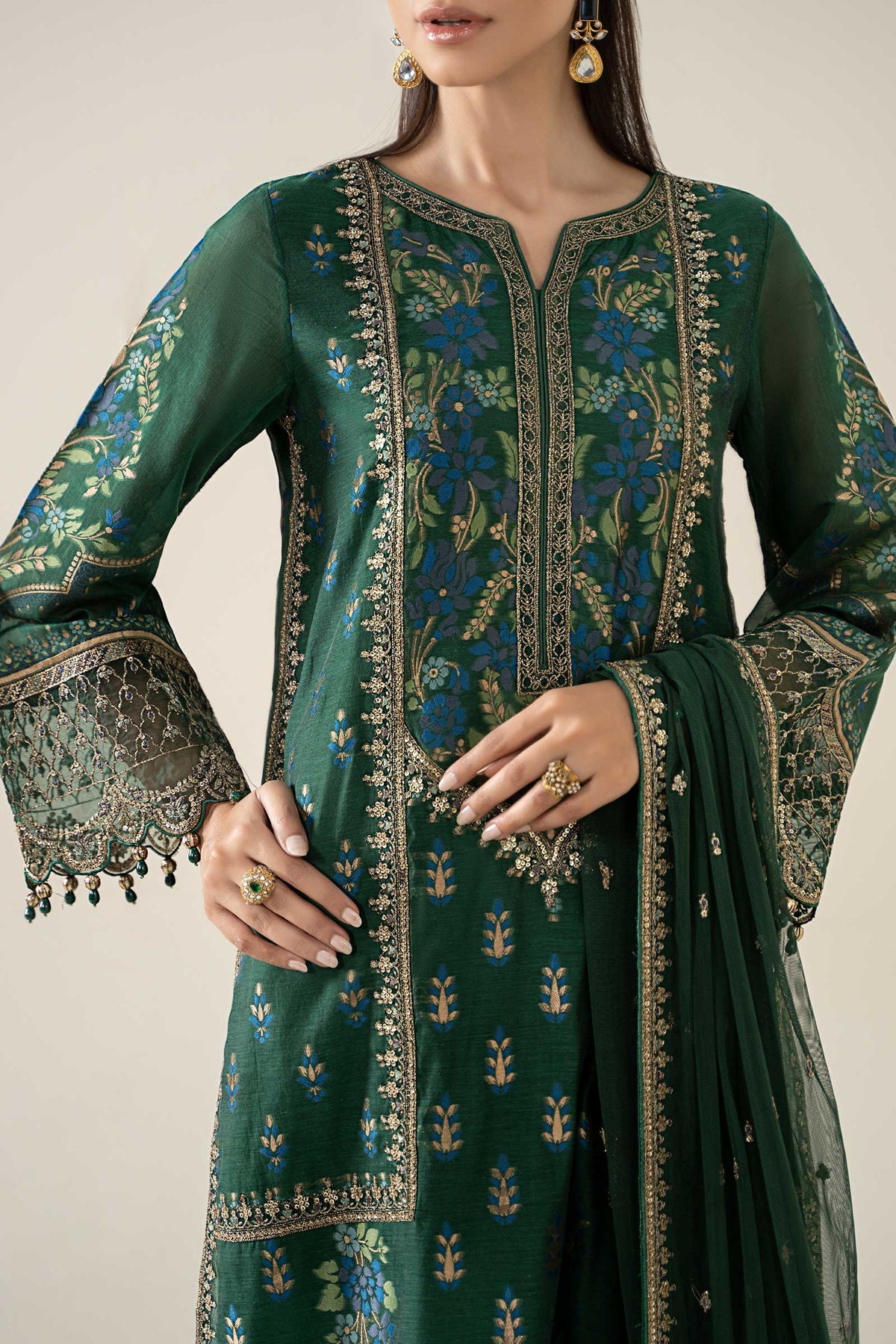 Maria B | Pre Fall 25 | Jacquard Suit 21 by Maria B - Designer Dress  - Type : Ladies Clothes - Available at Libayah - 100% Original 