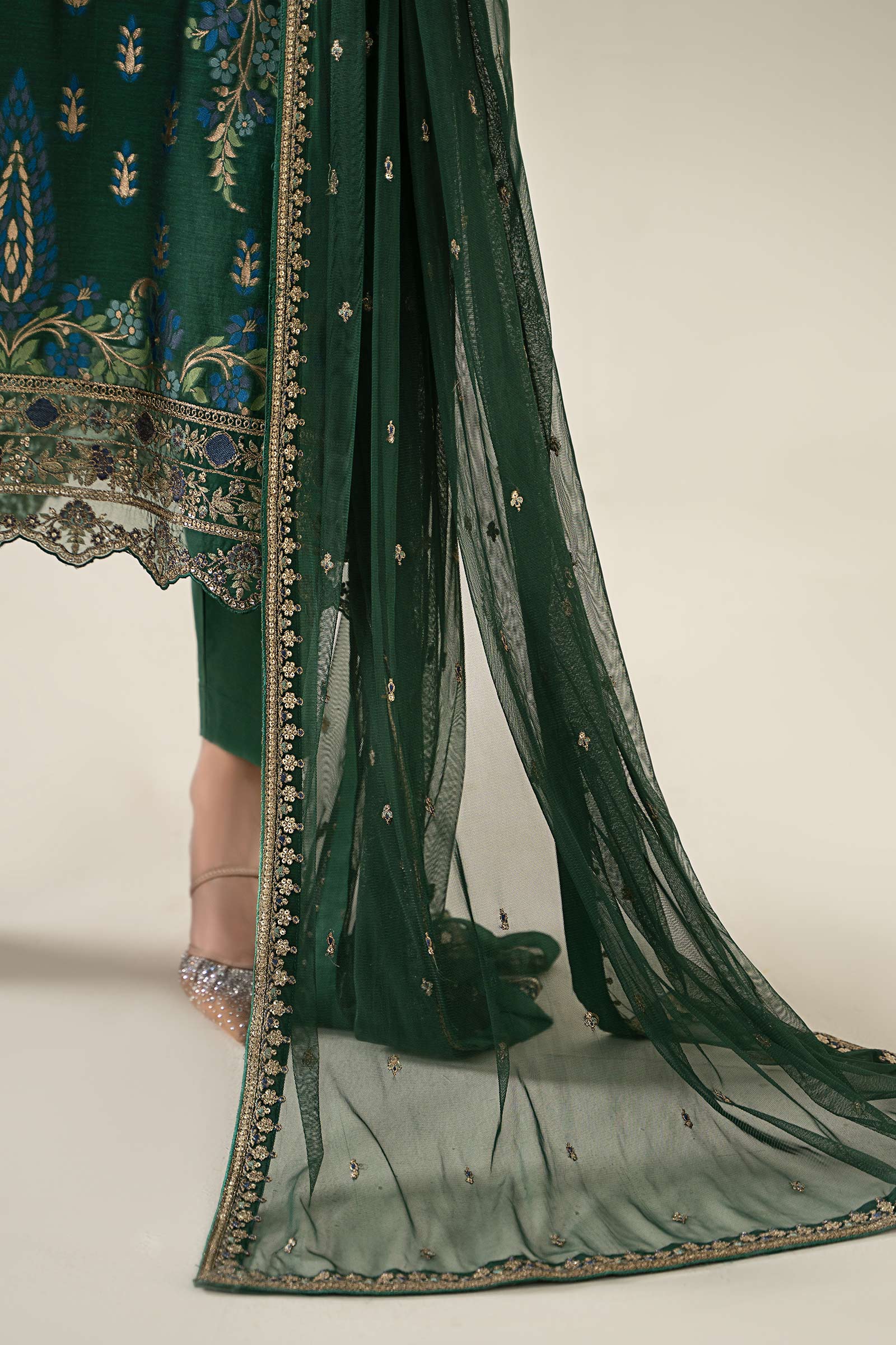 Maria B | Luxury Winter Pret 25 |DW-EA25-59-Green by Maria B - Designer Dress  - Type : Ladies Clothes - Available at Libayah - 100% Original 