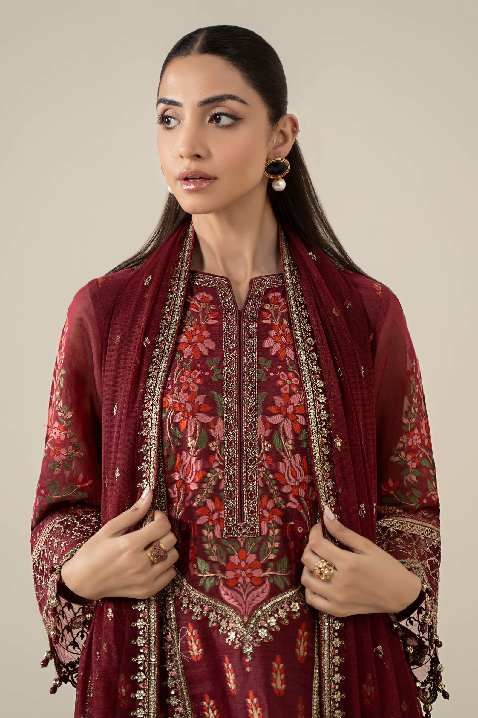 Maria B | Pre Fall 25 | Jacquard Suit 21 by Maria B - Designer Dress  - Type : Ladies Clothes - Available at Libayah - 100% Original 