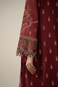 Maria B | Luxury Winter Pret 25 | DW-EA25-59-Red by Maria B - Designer Dress  - Type : Ladies Clothes - Available at Libayah - 100% Original 