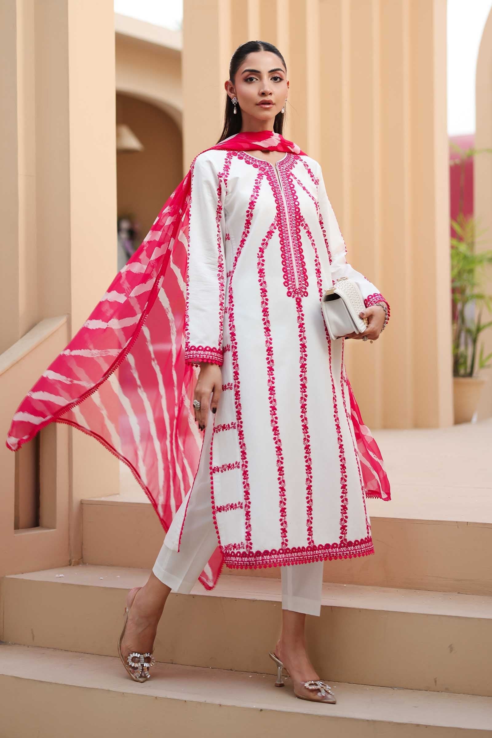 Maria B | Luxury Pret 25 | DW-EA25-60 by Maria B - Designer Dress - Type: Ladies Clothes - Available at Libayah - 100% Original