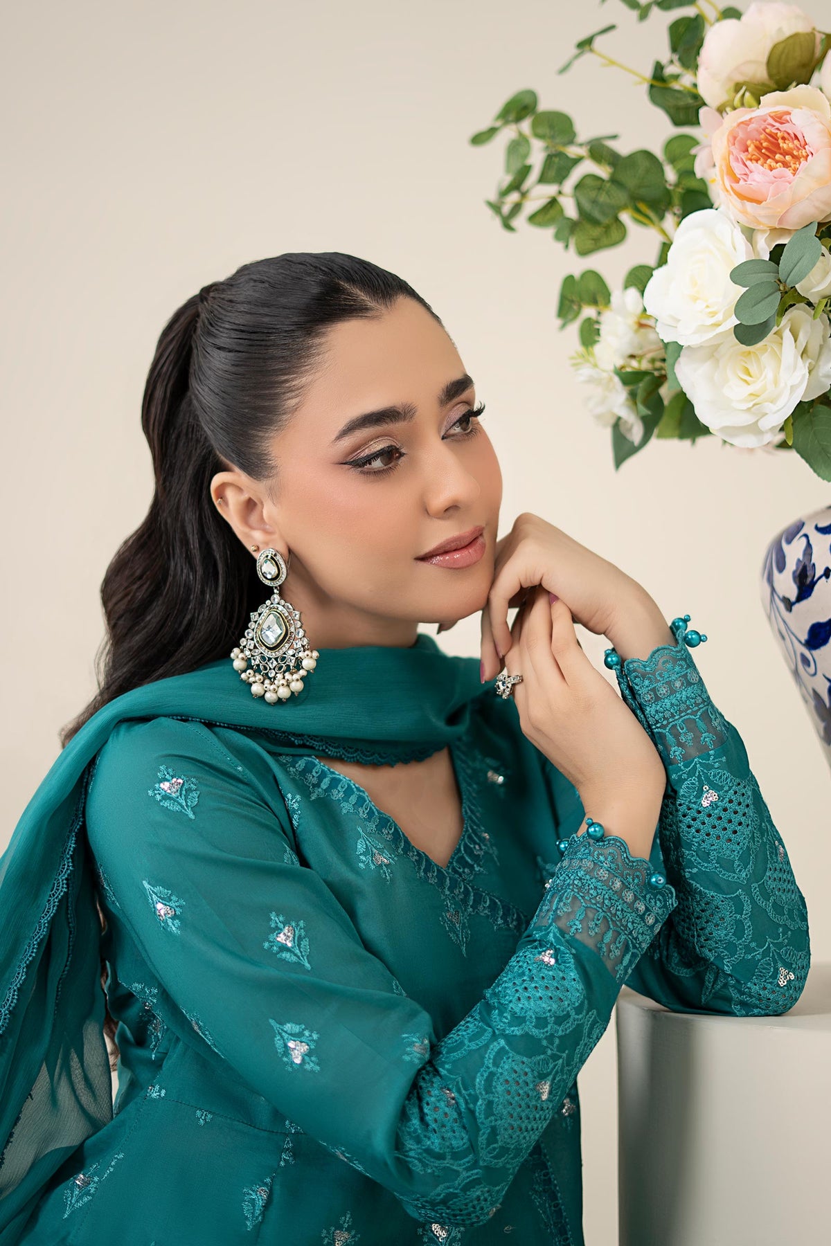 Maria B | Luxury Pret 25 | DW-EA25-61 by Maria B - Designer Dress - Type: Ladies Clothes - Available at Libayah - 100% Original