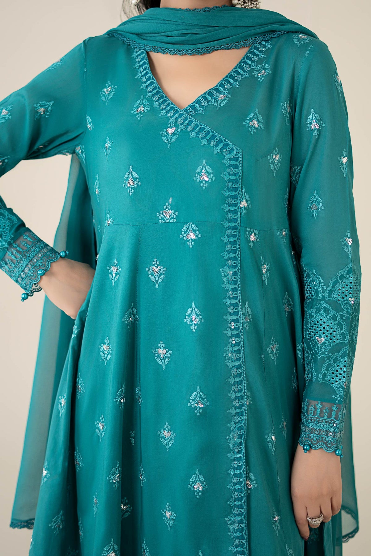 Maria B | Luxury Pret 25 | DW-EA25-61 by Maria B - Designer Dress - Type: Ladies Clothes - Available at Libayah - 100% Original