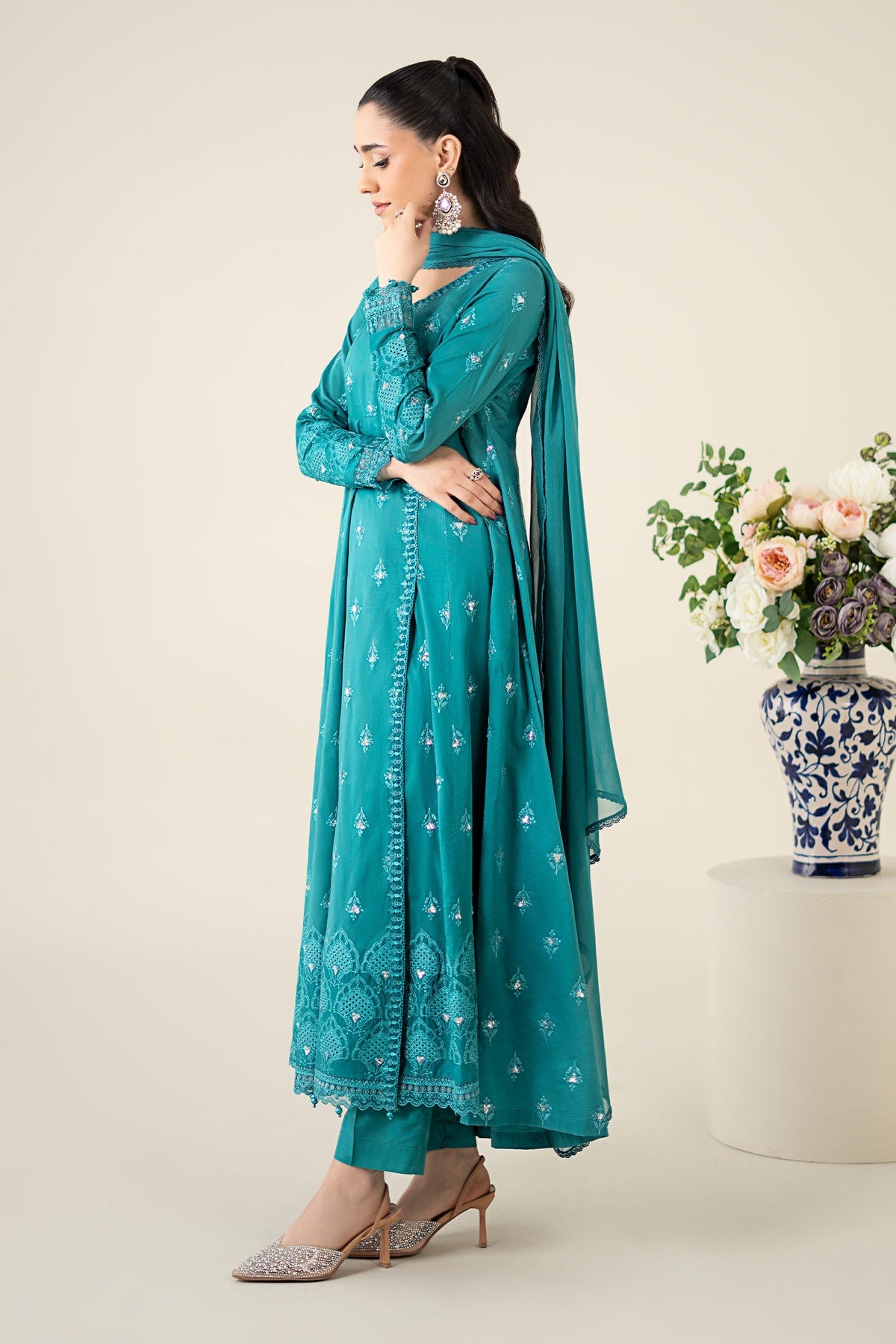 Maria B | Luxury Pret 25 | DW-EA25-61 by Maria B - Designer Dress - Type: Ladies Clothes - Available at Libayah - 100% Original