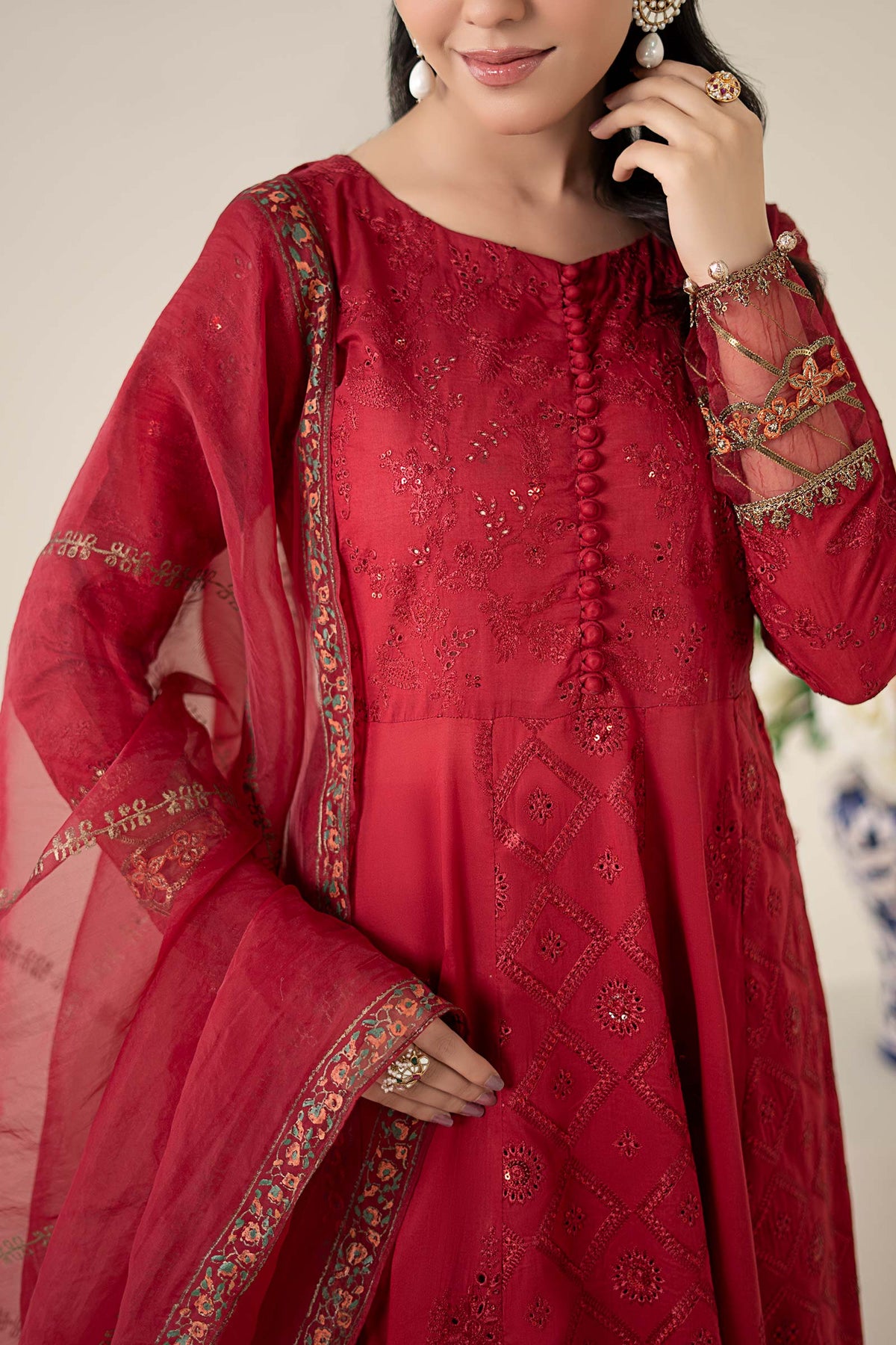 Maria B | Luxury Pret 25 | DW-EA25-65 by Maria B - Designer Dress - Type: Ladies Clothes - Available at Libayah - 100% Original
