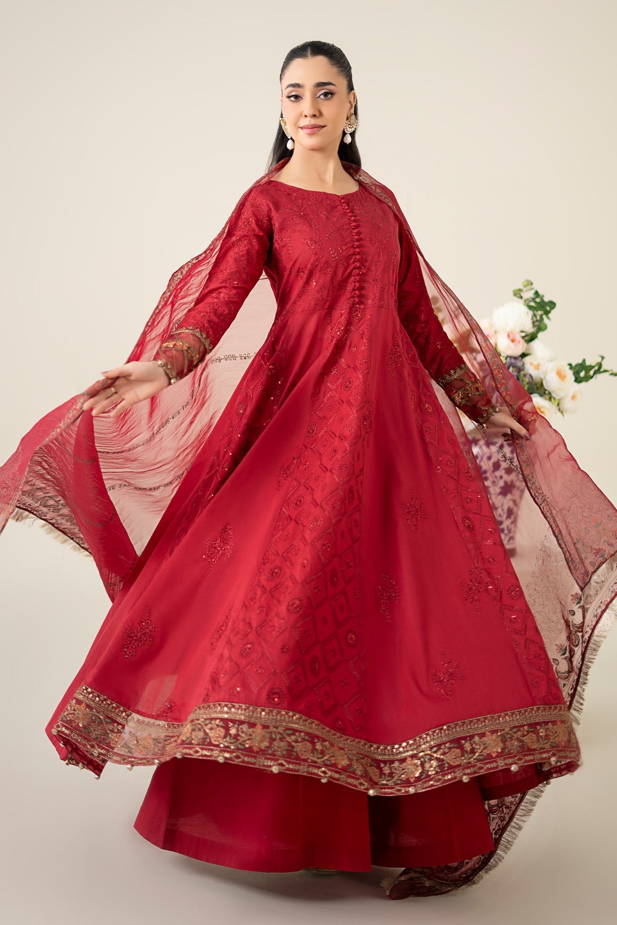 Maria B | Luxury Pret 25 | DW-EA25-65 by Maria B - Designer Dress - Type: Ladies Clothes - Available at Libayah - 100% Original