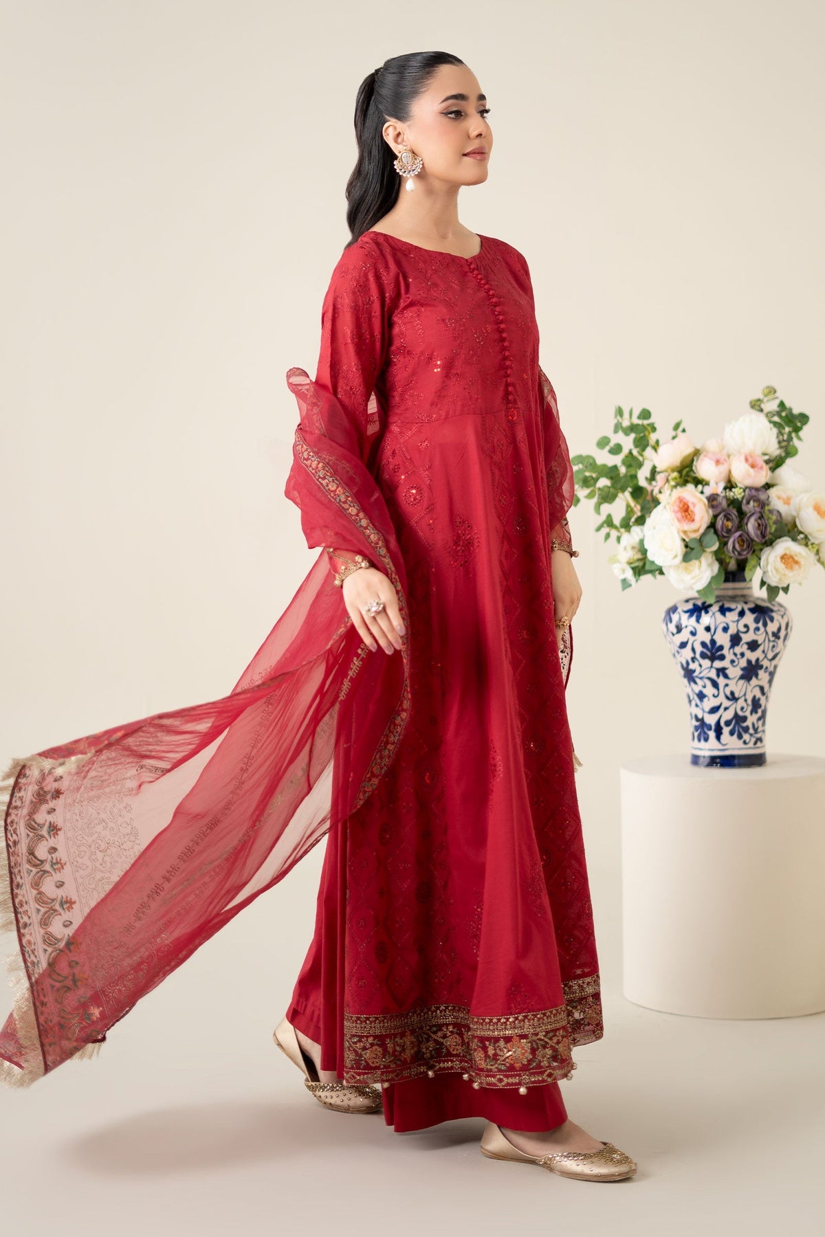 Maria B | Luxury Pret 25 | DW-EA25-65 by Maria B - Designer Dress - Type: Ladies Clothes - Available at Libayah - 100% Original