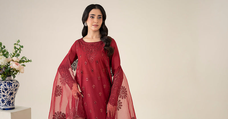 Maria B | Luxury Pret 25 | DW-EA25-68 by Maria B - Designer Dress - Type: Ladies Clothes - Available at Libayah - 100% Original