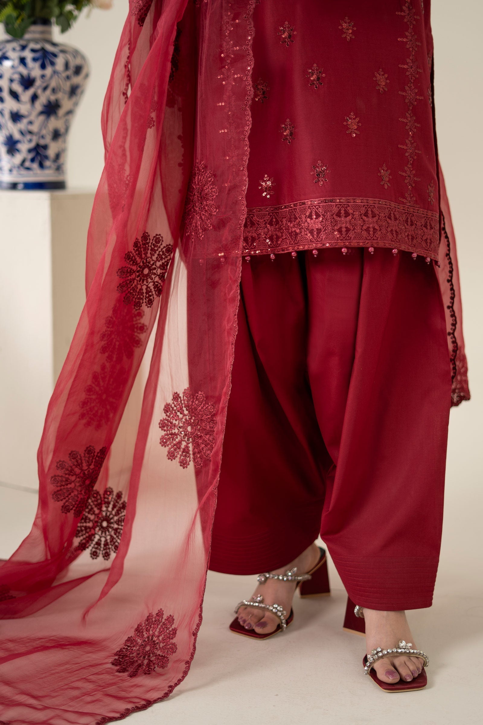 Maria B | Luxury Pret 25 | DW-EA25-68 by Maria B - Designer Dress - Type: Ladies Clothes - Available at Libayah - 100% Original