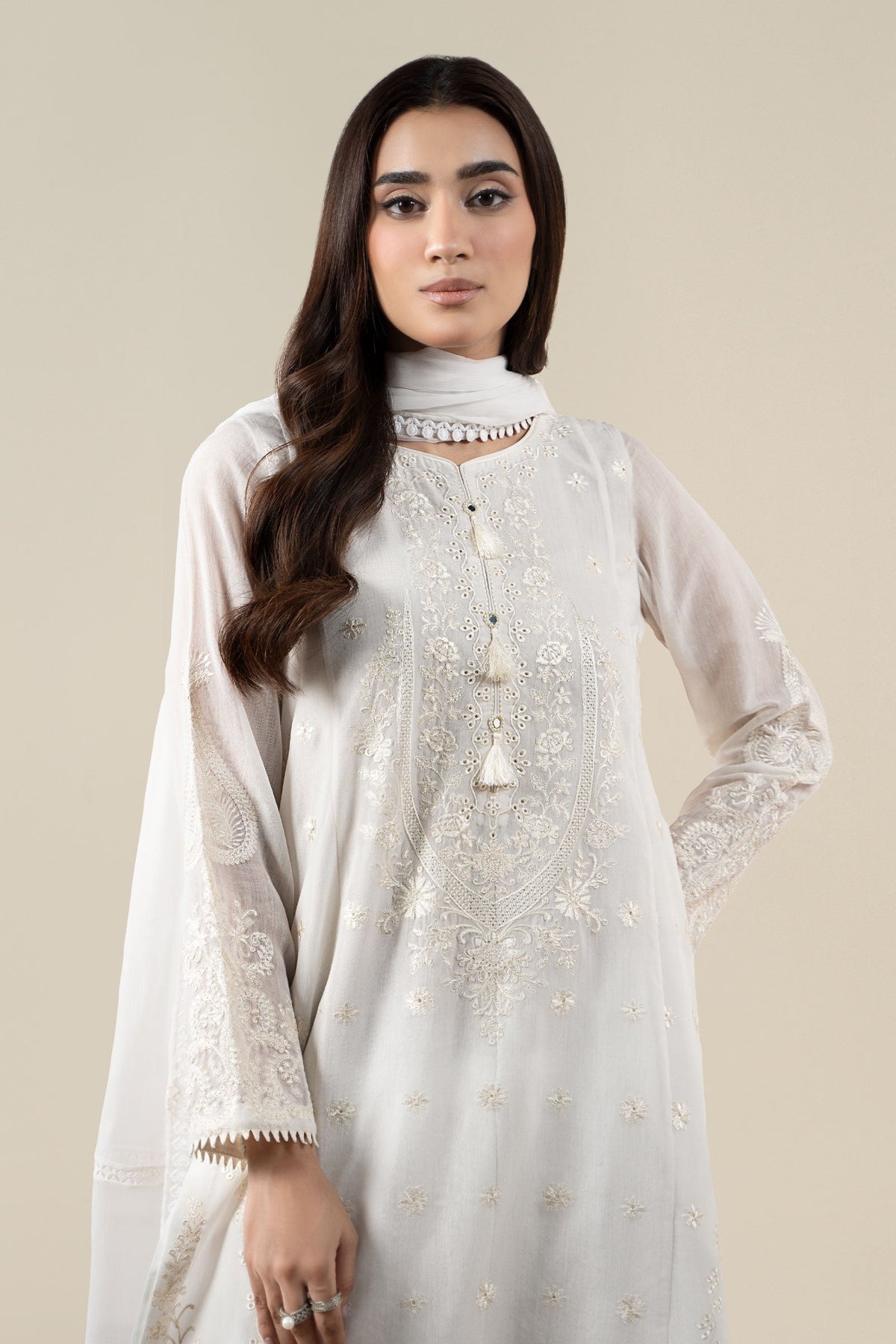Maria B | Pre Fall 25 | Paper Cotton Suit 07 by Maria B - Designer Dress  - Type : Ladies Clothes - Available at Libayah - 100% Original 