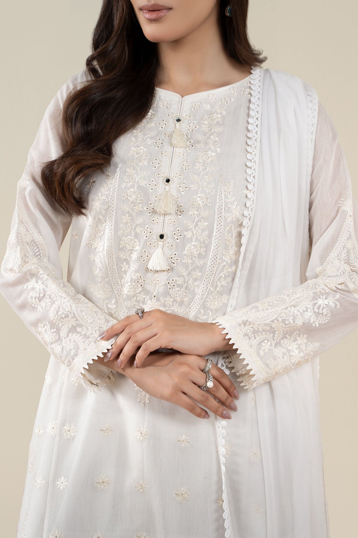 Maria B | Pre Fall 25 | Paper Cotton Suit 07 by Maria B - Designer Dress  - Type : Ladies Clothes - Available at Libayah - 100% Original 