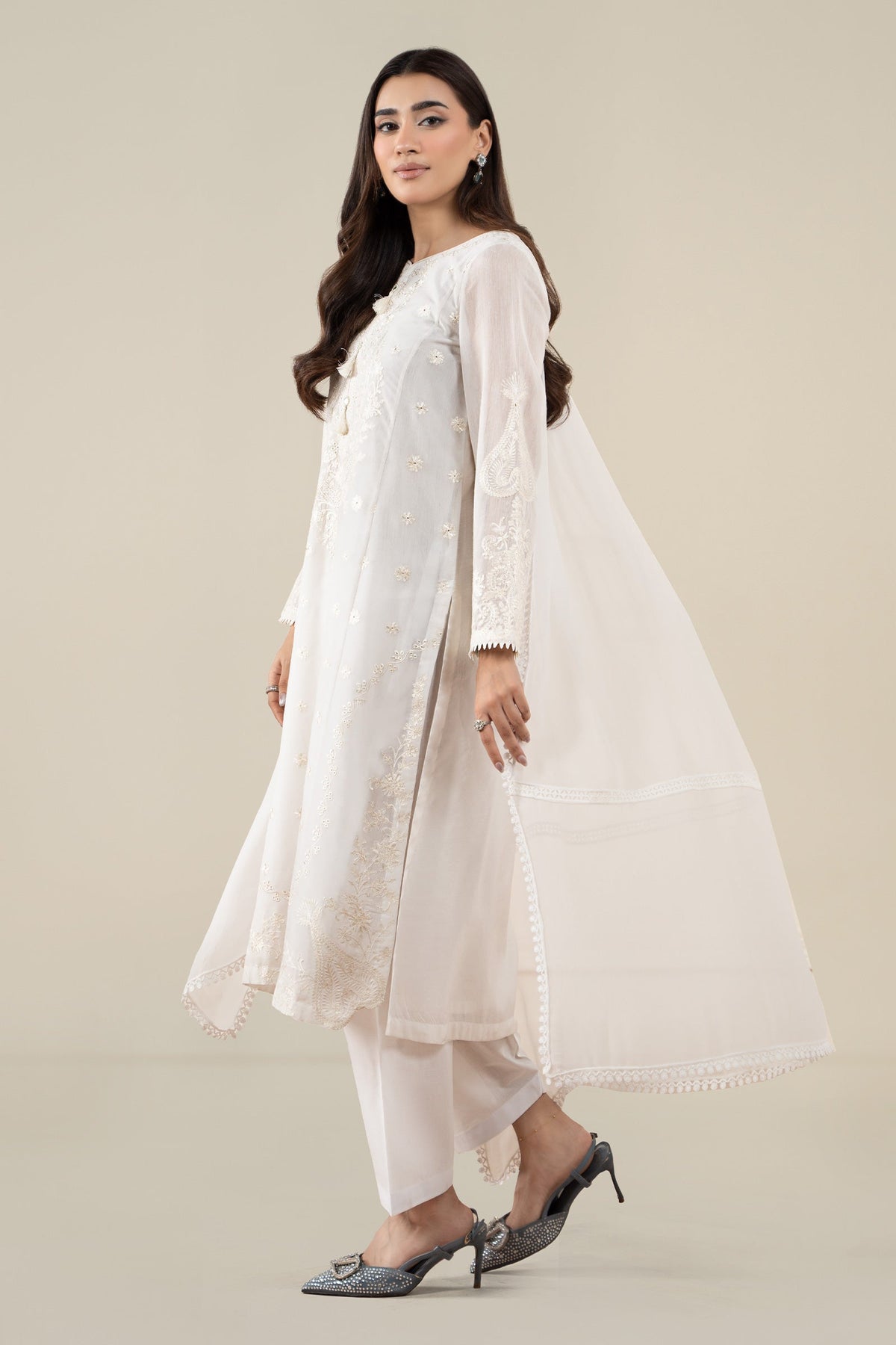 Maria B | Pre Fall 25 | Paper Cotton Suit 07 by Maria B - Designer Dress  - Type : Ladies Clothes - Available at Libayah - 100% Original 