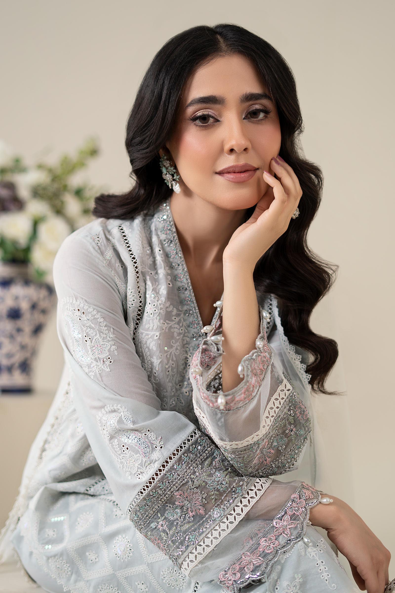 Maria B | Luxury Pret 25 | DW-EA25-86 by Maria B - Designer Dress - Type: Ladies Clothes - Available at Libayah - 100% Original