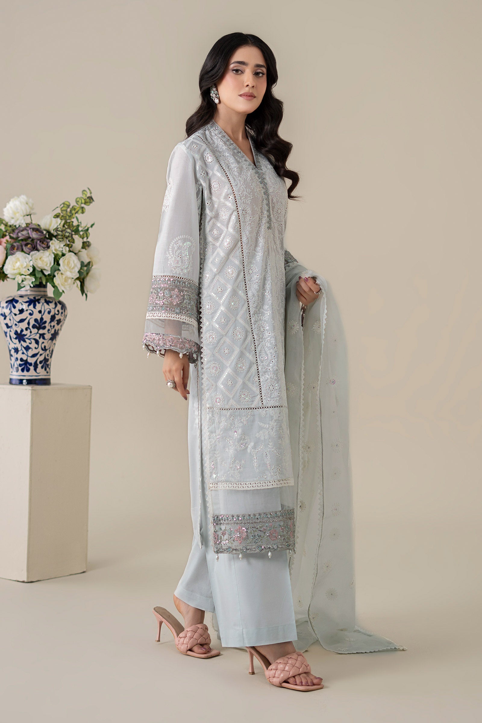 Maria B | Luxury Pret 25 | DW-EA25-86 by Maria B - Designer Dress - Type: Ladies Clothes - Available at Libayah - 100% Original