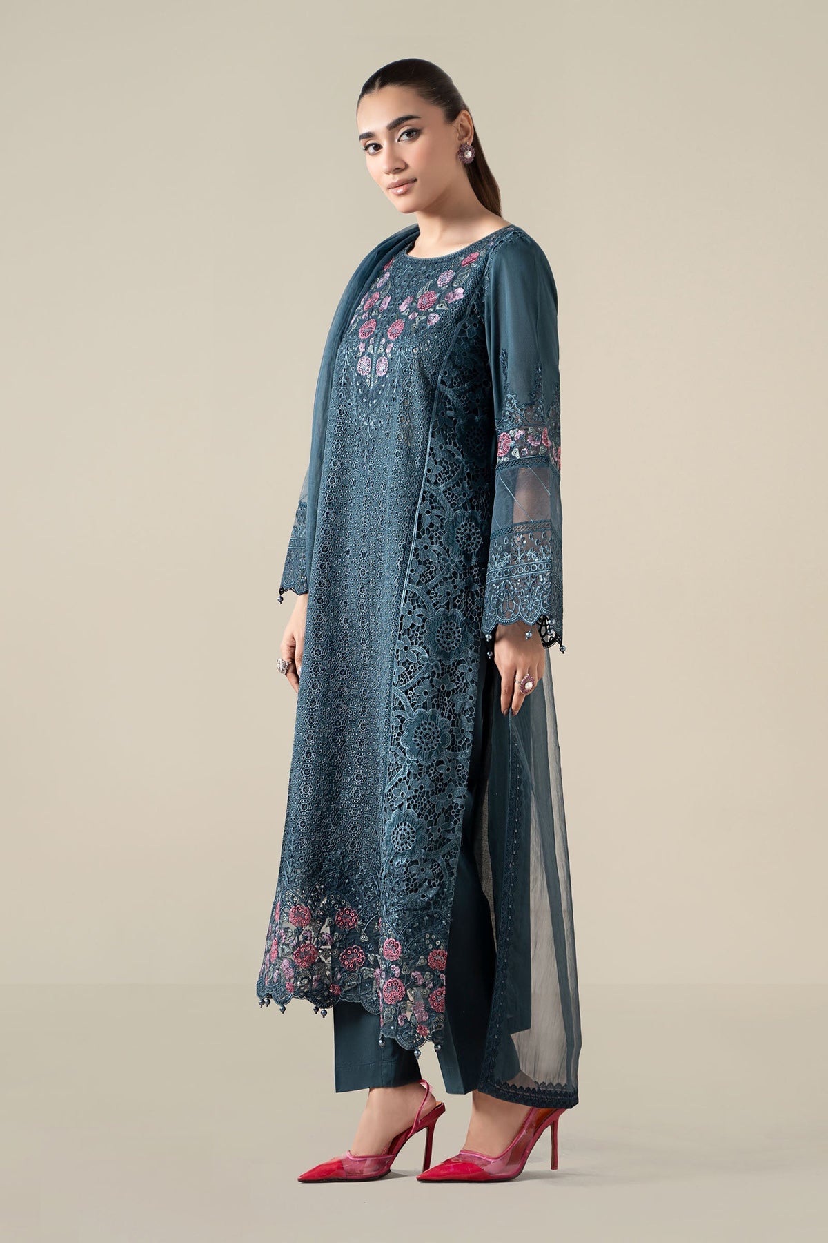 Maria B | Pre Fall 25 | Lawn Suit 16 by Maria B - Designer Dress  - Type : Ladies Clothes - Available at Libayah - 100% Original 
