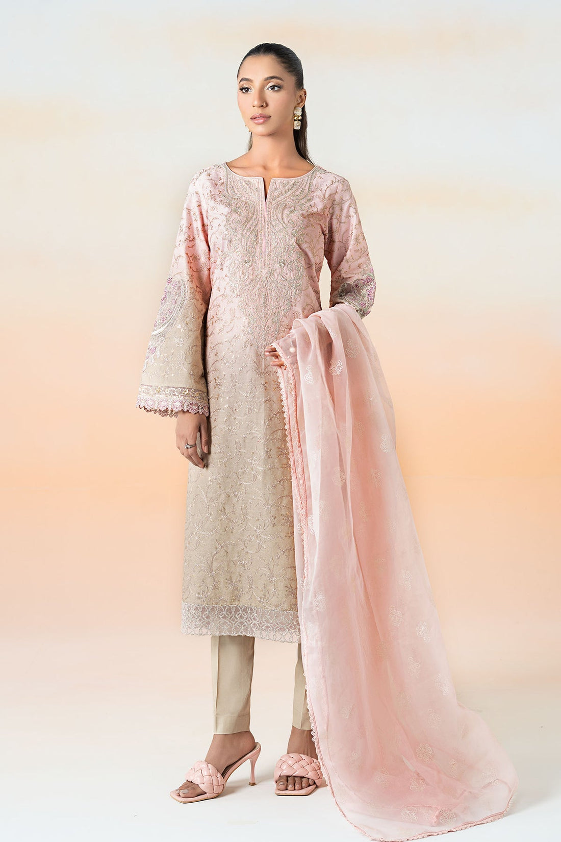 Maria B | Casual Pret 25 | DW-EF25-13 by Maria B - Designer Dress - Type: Ladies Clothes - Available at Libayah - 100% Original