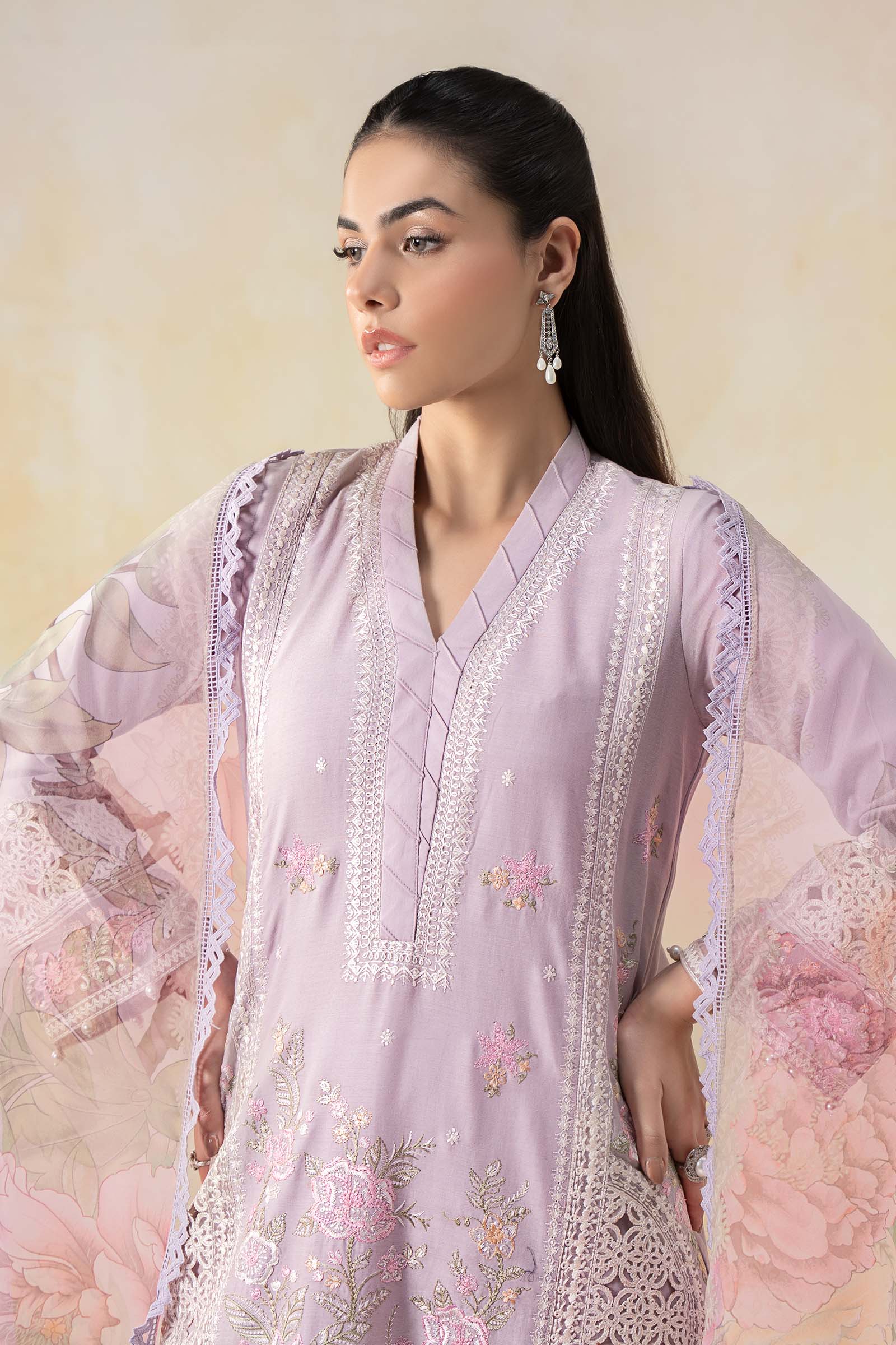 Maria B | Luxury Pret 25 | DW-EF25-151 by Maria B - Designer Dress - Type: Ladies Clothes - Available at Libayah - 100% Original