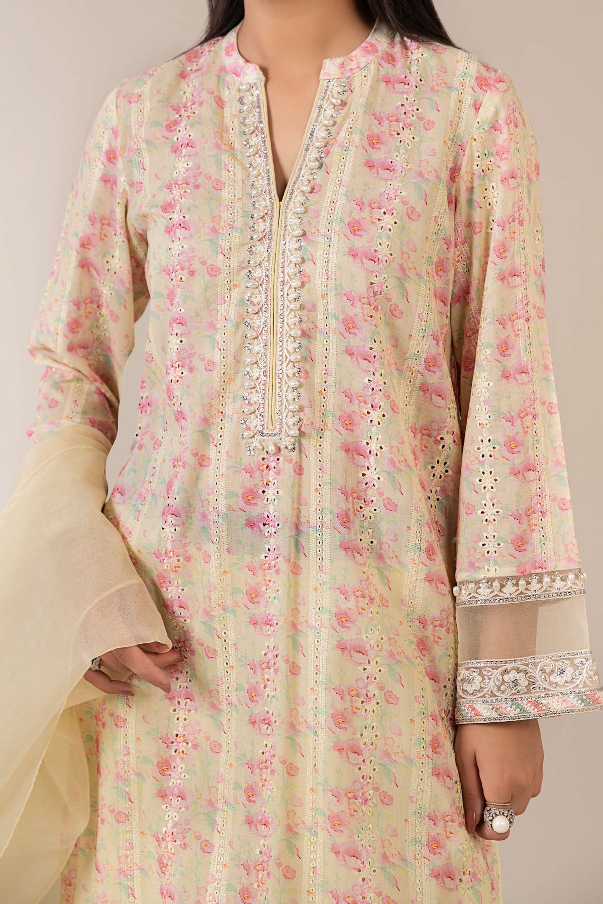 Maria B | Luxury Pret 25 | DW-EF25-18 by Maria B - Designer Dress - Type: Ladies Clothes - Available at Libayah - 100% Original