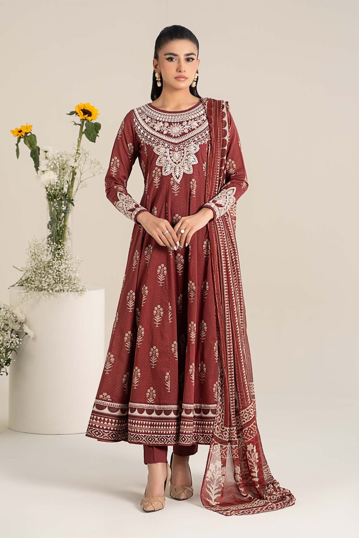 Maria B | Casual Pret 25 | DW-EF25-22 by Maria B - Designer Dress - Type: Ladies Clothes - Available at Libayah - 100% Original