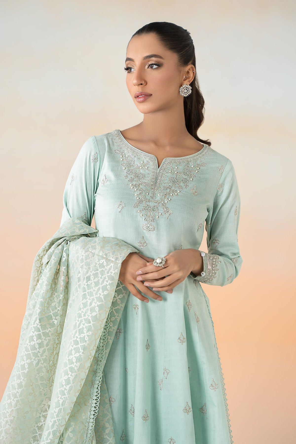 Maria B | Casual Pret 25 | DW-EF25-30 by Maria B - Designer Dress - Type: Ladies Clothes - Available at Libayah - 100% Original