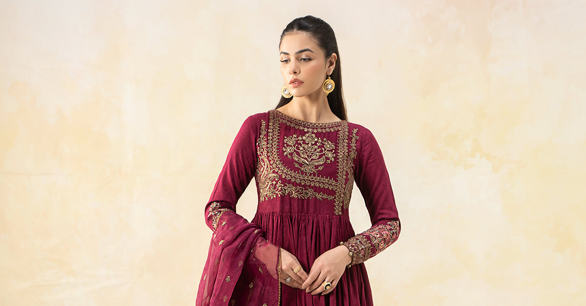Maria B | Formal Wears | DW-EF25-43 by Maria B - Designer Dress - Type: Ladies Clothes - Available at Libayah - 100% Original