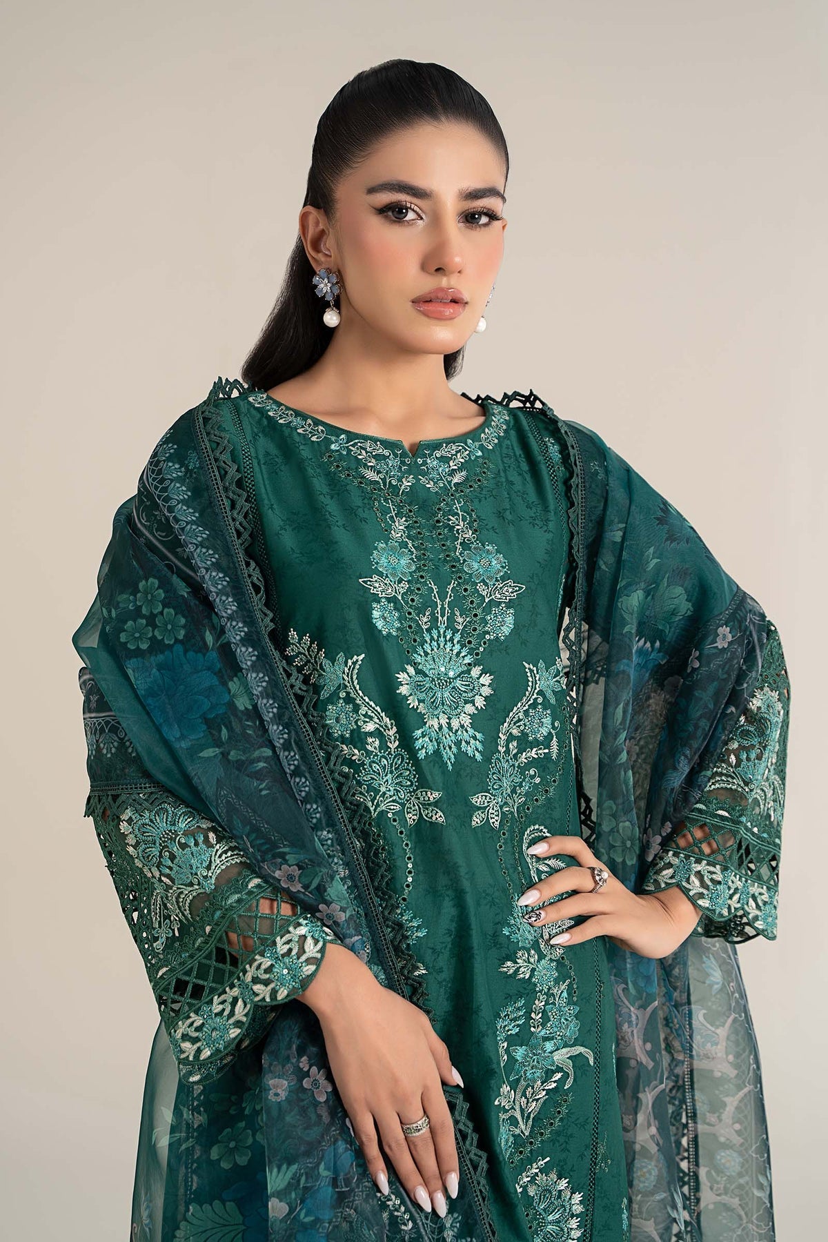 Maria B | Casual Pret 25 | DW-EF25-47 by Maria B - Designer Dress - Type: Ladies Clothes - Available at Libayah - 100% Original