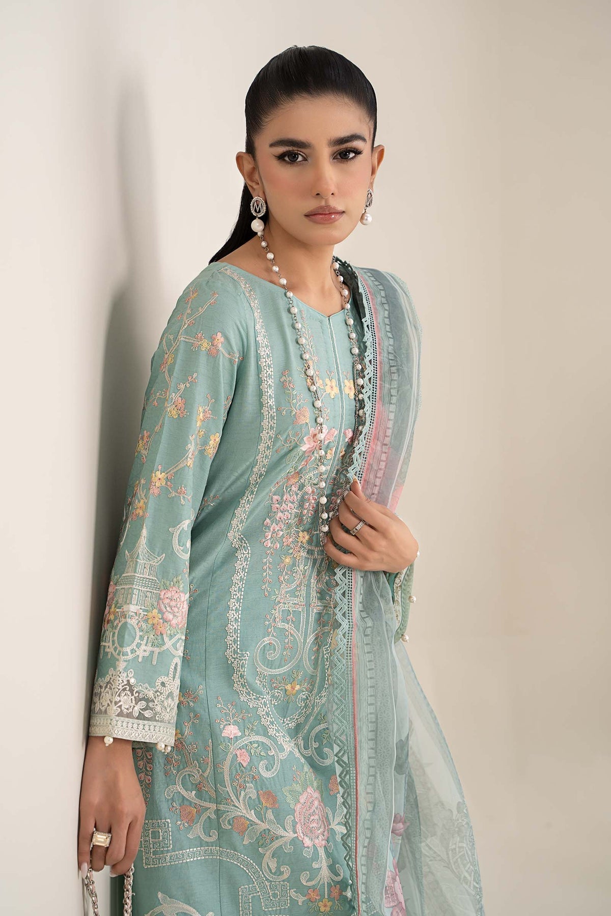 Maria B | Casual Pret 25 | DW-EF25-49 by Maria B - Designer Dress - Type: Ladies Clothes - Available at Libayah - 100% Original