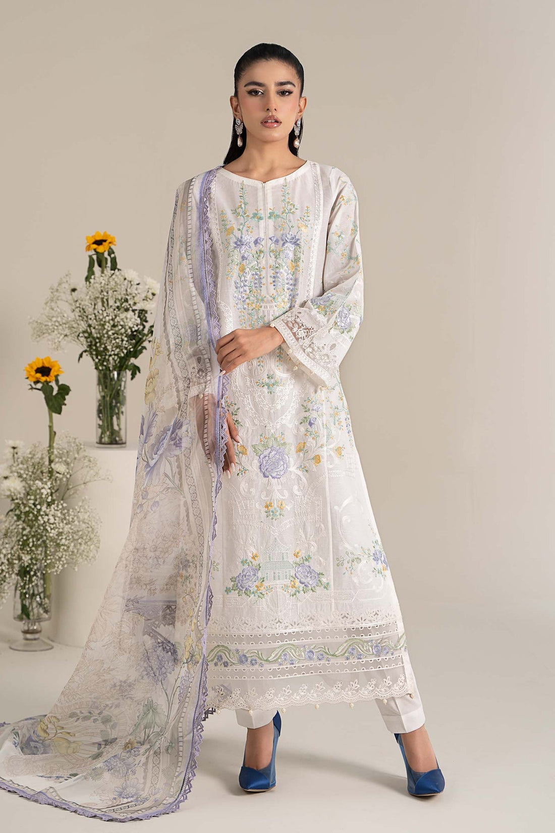Maria B | Casual Pret 25 | DW-EF25-49 by Maria B - Designer Dress - Type: Ladies Clothes - Available at Libayah - 100% Original