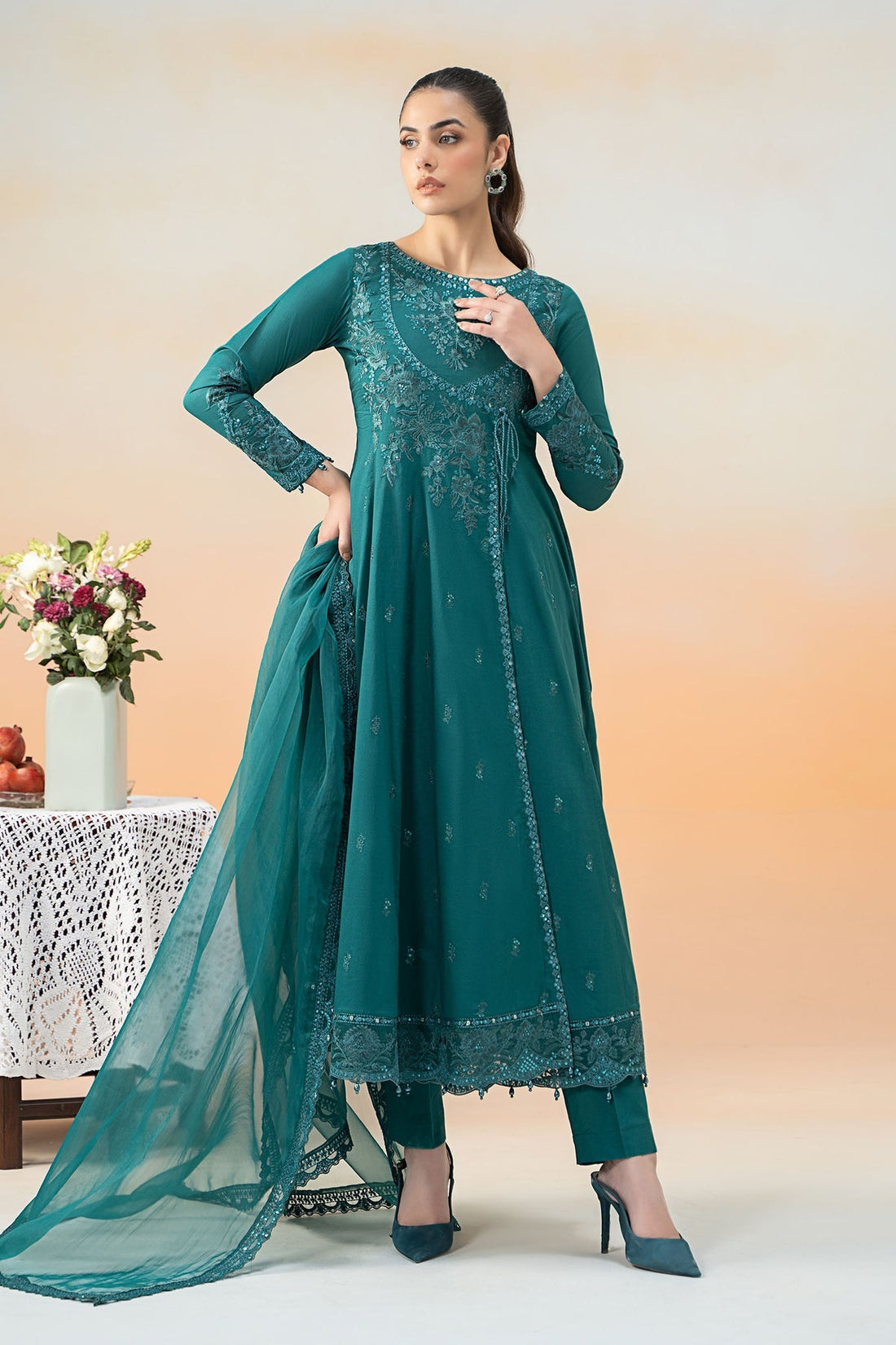 Maria B | Formal Wears | DW-EF25-83 by Maria B - Designer Dress - Type: Ladies Clothes - Available at Libayah - 100% Original