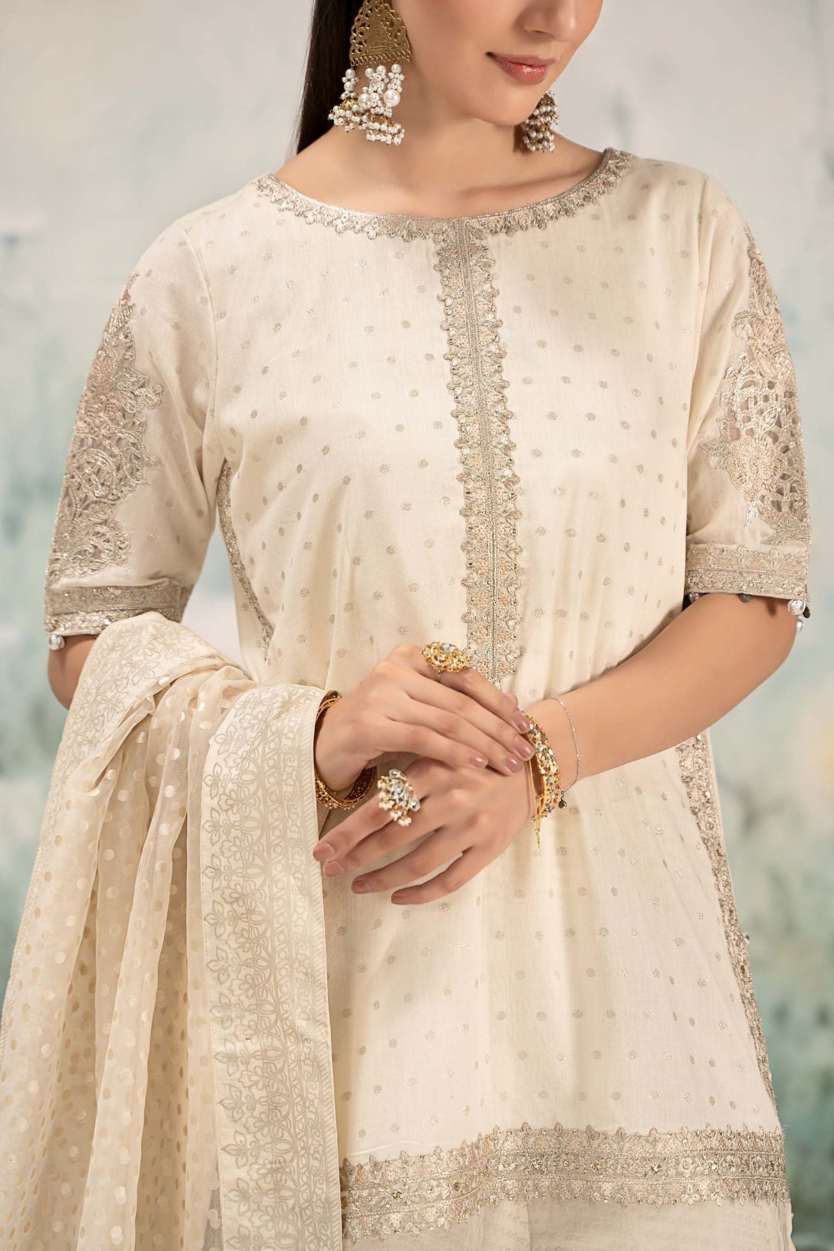 Maria B | Casual Pret 25 | DW-EF25-98 by Maria B - Designer Dress - Type: Ladies Clothes - Available at Libayah - 100% Original