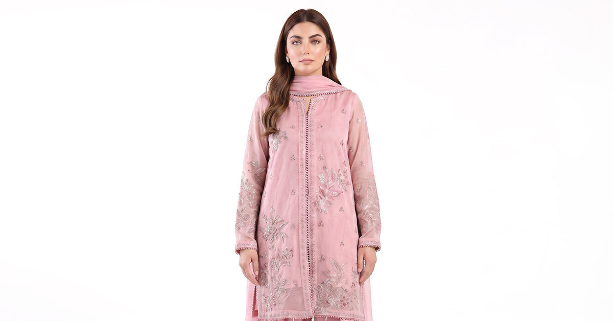 Maria B | Luxury Pret Pre Fall | DW-EF26-101-Pink by Maria B - Designer Dress  - Type : Ladies Clothes - Available at Libayah - 100% Original 