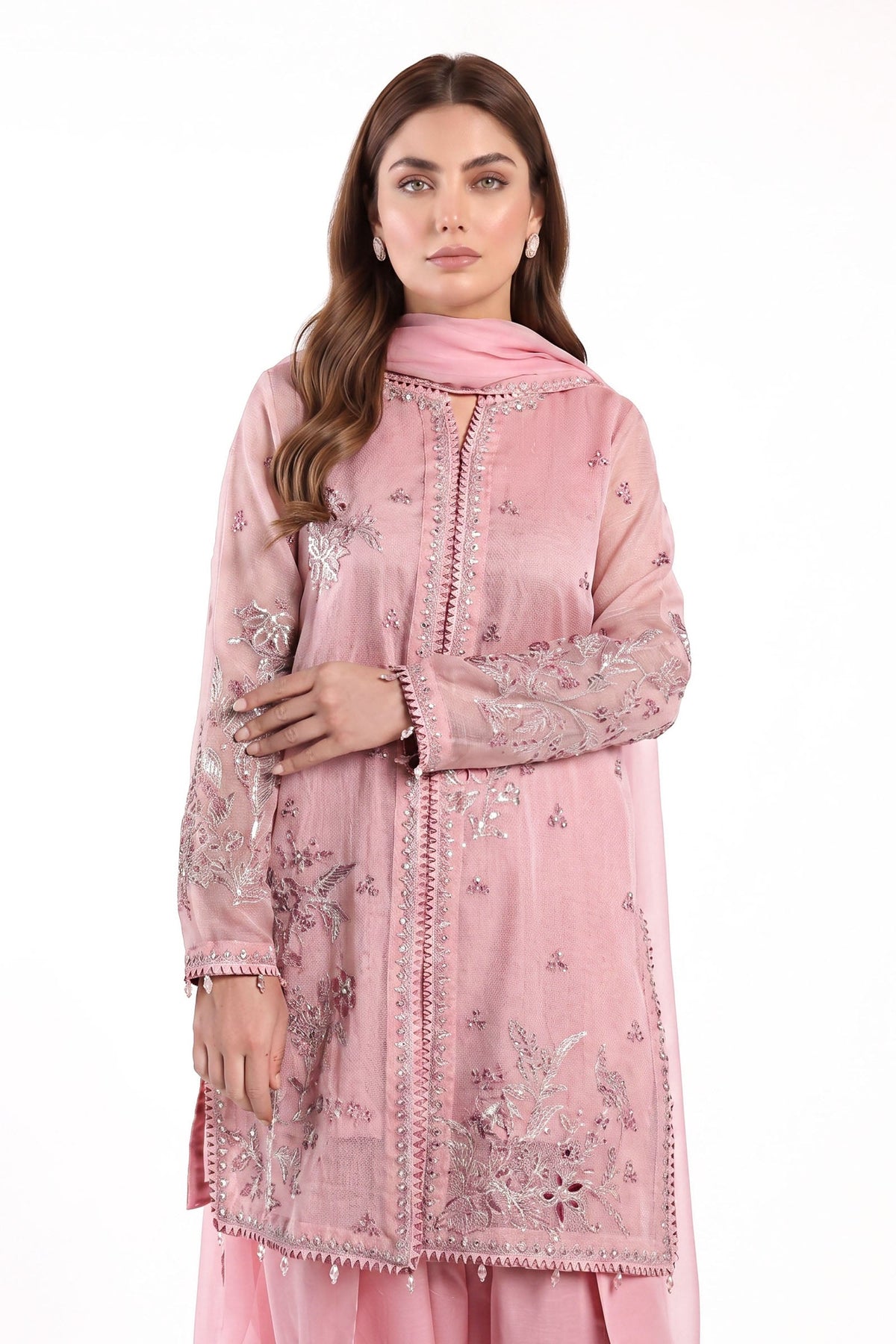 Maria B | Luxury Pret Pre Fall | DW-EF26-101-Pink by Maria B - Designer Dress  - Type : Ladies Clothes - Available at Libayah - 100% Original 