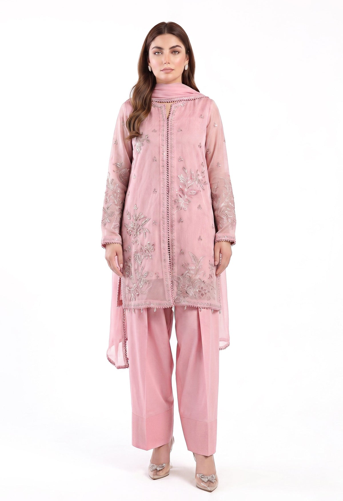 Maria B | Luxury Pret Pre Fall | DW-EF26-101-Pink by Maria B - Designer Dress  - Type : Ladies Clothes - Available at Libayah - 100% Original 