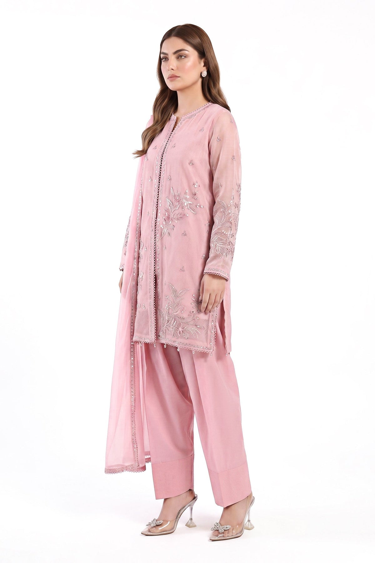 Maria B | Luxury Pret Pre Fall | DW-EF26-101-Pink by Maria B - Designer Dress  - Type : Ladies Clothes - Available at Libayah - 100% Original 