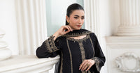 Maria B | Luxury Pret Pre Fall | DW-EF26-106-Black by Maria B - Designer Dress  - Type : Ladies Clothes - Available at Libayah - 100% Original 