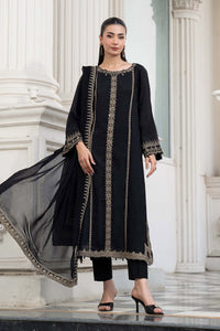 Maria B | Luxury Pret Pre Fall | DW-EF26-106-Black by Maria B - Designer Dress  - Type : Ladies Clothes - Available at Libayah - 100% Original 