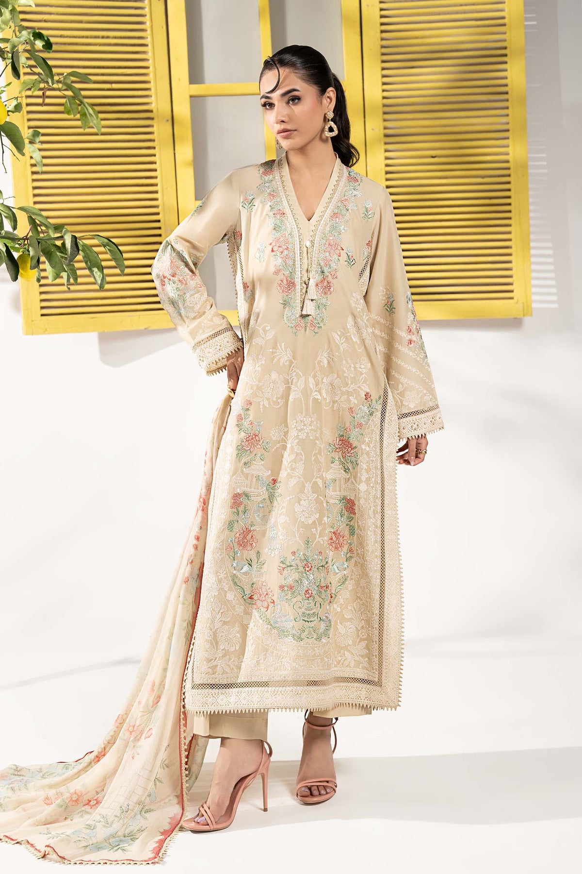 Maria B | Eid Festive Pret | DW-EF26-180 - Designer Dress - Type : Ladies Clothes - Available at Libayah - 100% Original
