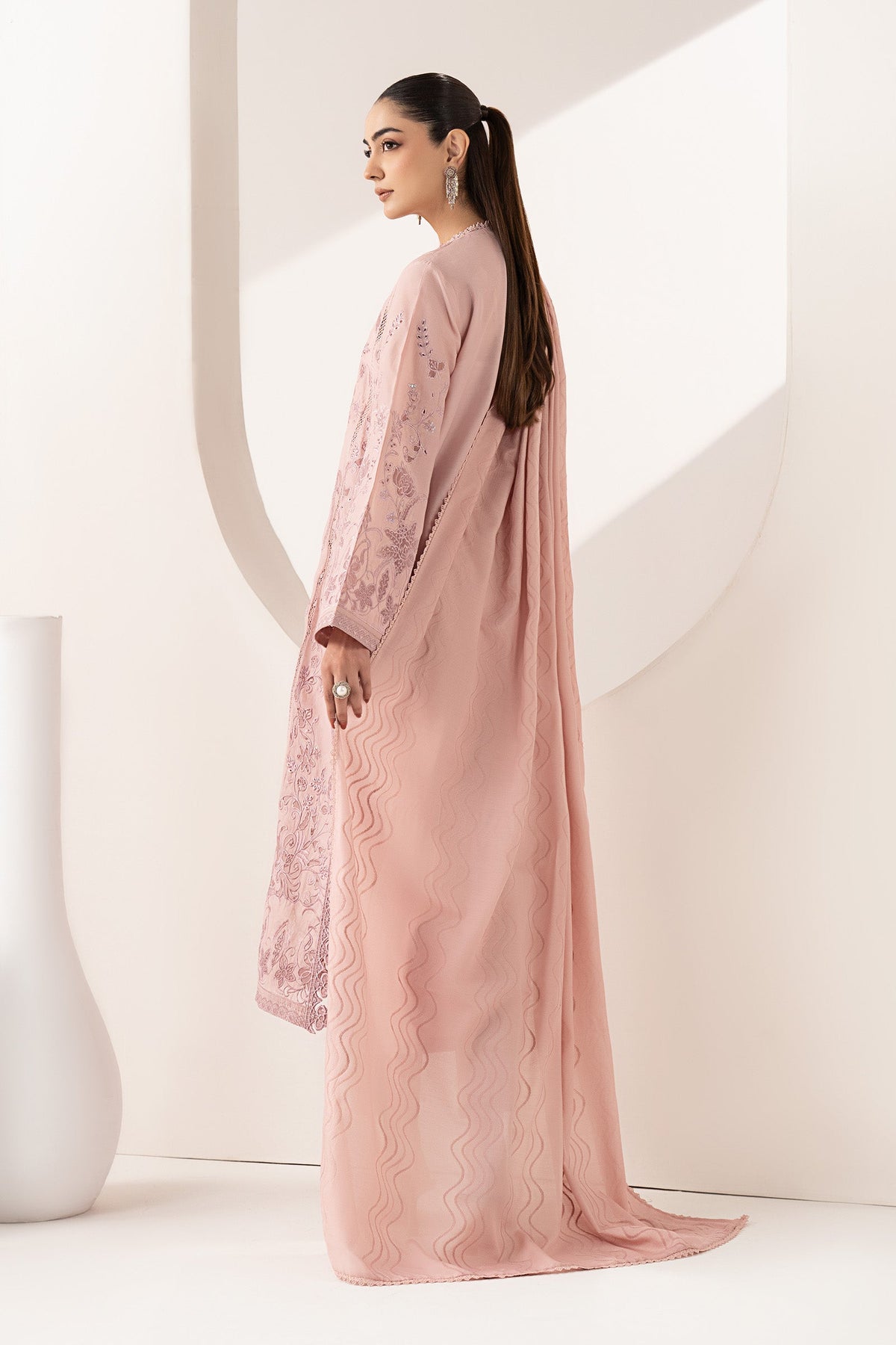 Maria B | Luxury Pret Pre Fall | DW-EF26-30-Lilac by Maria B - Designer Dress  - Type : Ladies Clothes - Available at Libayah - 100% Original 