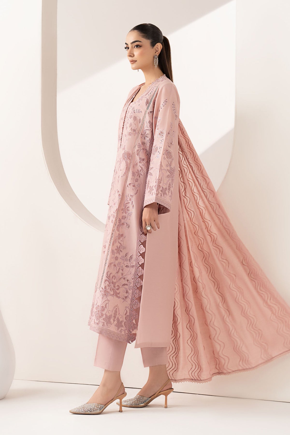 Maria B | Luxury Pret Pre Fall | DW-EF26-30-Lilac by Maria B - Designer Dress  - Type : Ladies Clothes - Available at Libayah - 100% Original 