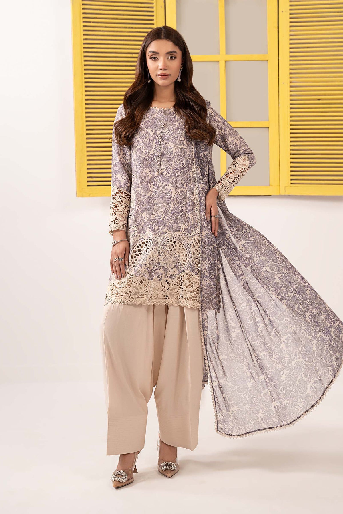 Maria B | Eid Festive Pret | DW-EF26-38 - Designer Dress - Type : Ladies Clothes - Available at Libayah - 100% Original