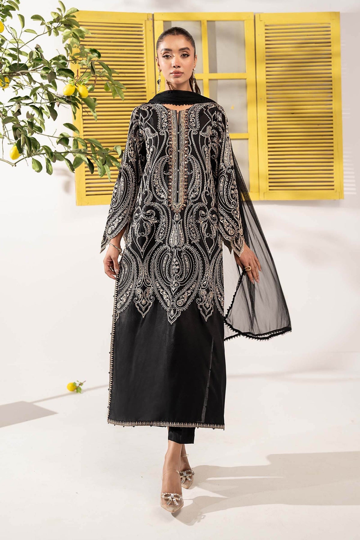 Maria B | Eid Festive Pret | DW-EF26-45 - Designer Dress - Type : Ladies Clothes - Available at Libayah - 100% Original
