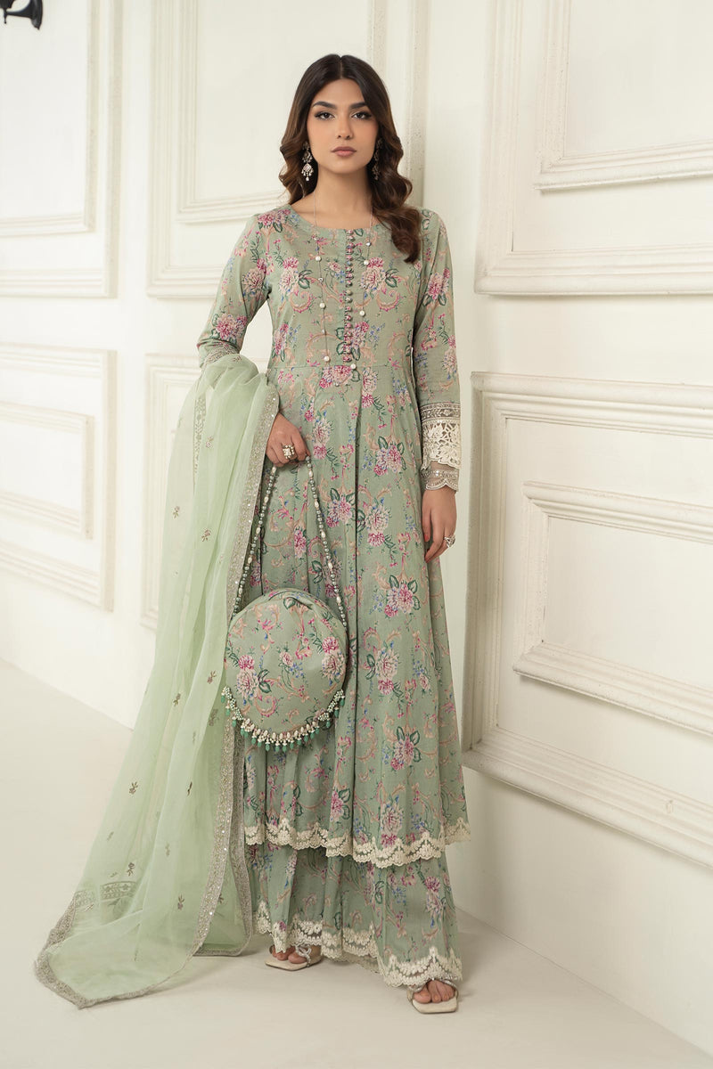 Maria B | Eid Festive Pret | DW-EF24-102R1 - Designer Dress - Type : Ladies Clothes - Available at Libayah - 100% Original