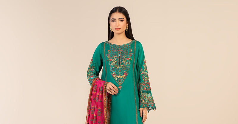 Maria B | Luxury Pret 25 | DW-EF25-06 by Maria B - Designer Dress - Type: Ladies Clothes - Available at Libayah - 100% Original