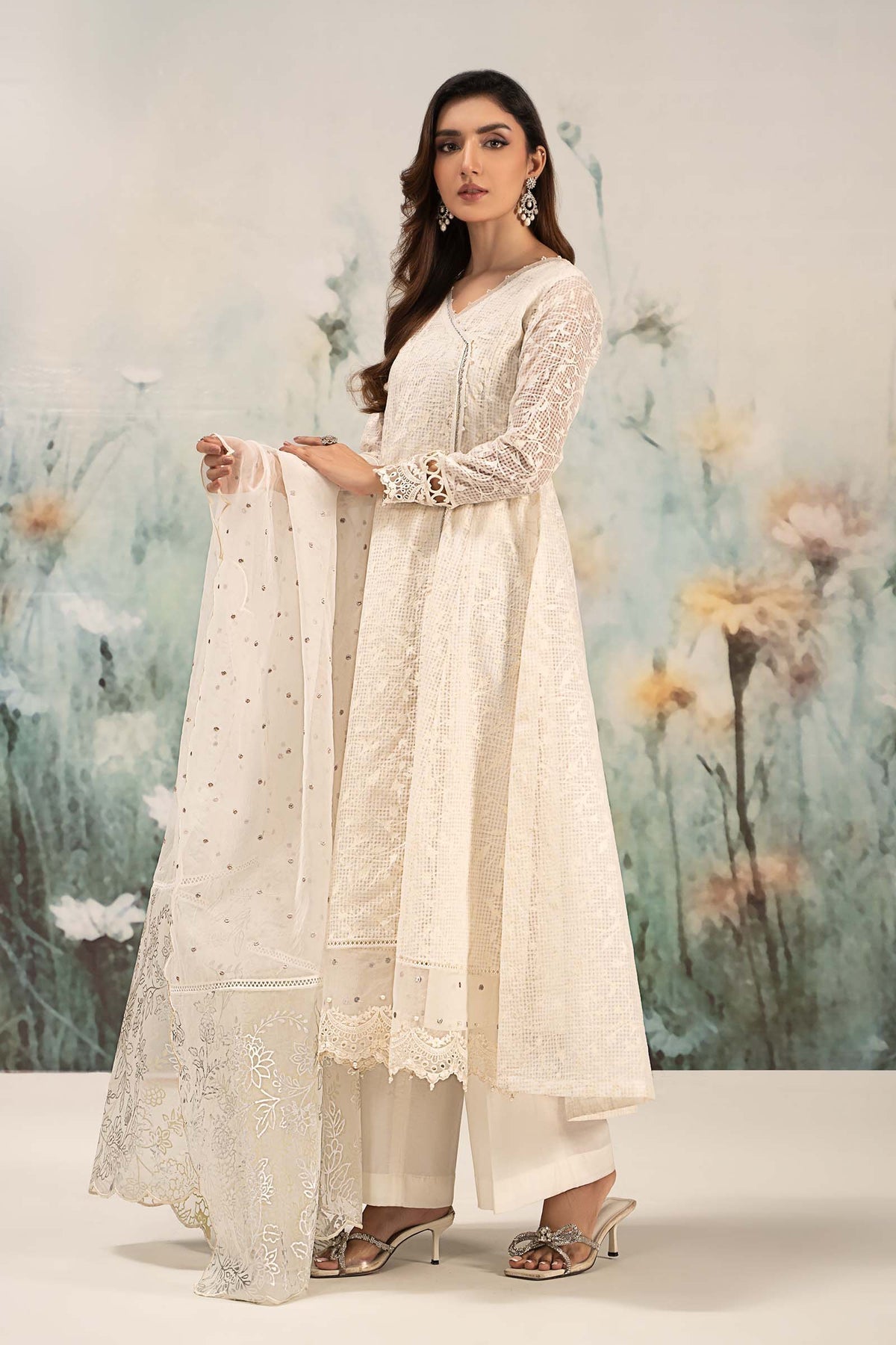 Maria B | Casual Pret 25 | W-EF25-101 by Maria B - Designer Dress - Type: Ladies Clothes - Available at Libayah - 100% Original