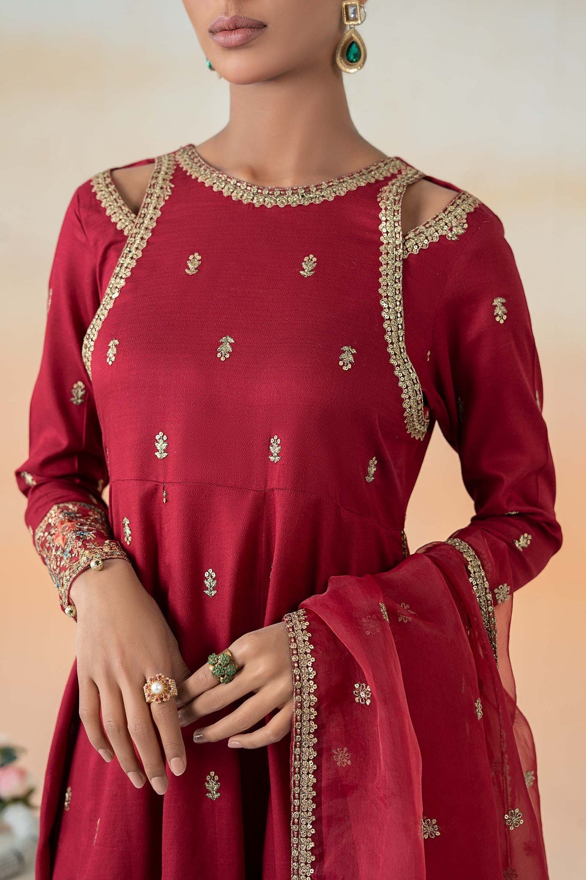 Maria B | Formal Wears | DW-EF25-19 by Maria B - Designer Dress - Type: Ladies Clothes - Available at Libayah - 100% Original