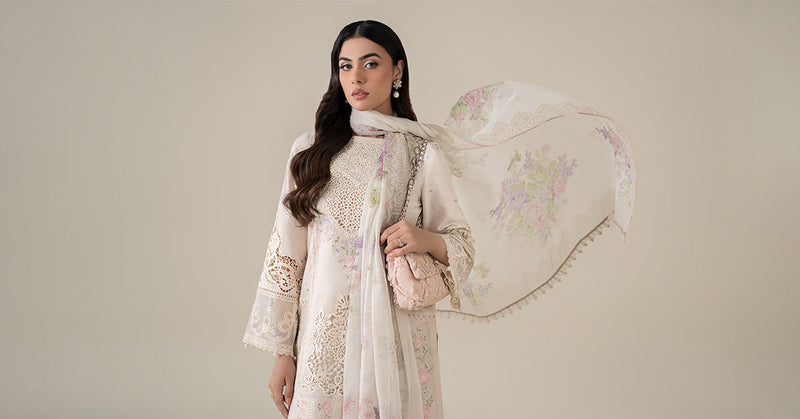 Maria B | Luxury Pret 25 | DW-EF25-35 by Maria B - Designer Dress - Type: Ladies Clothes - Available at Libayah - 100% Original