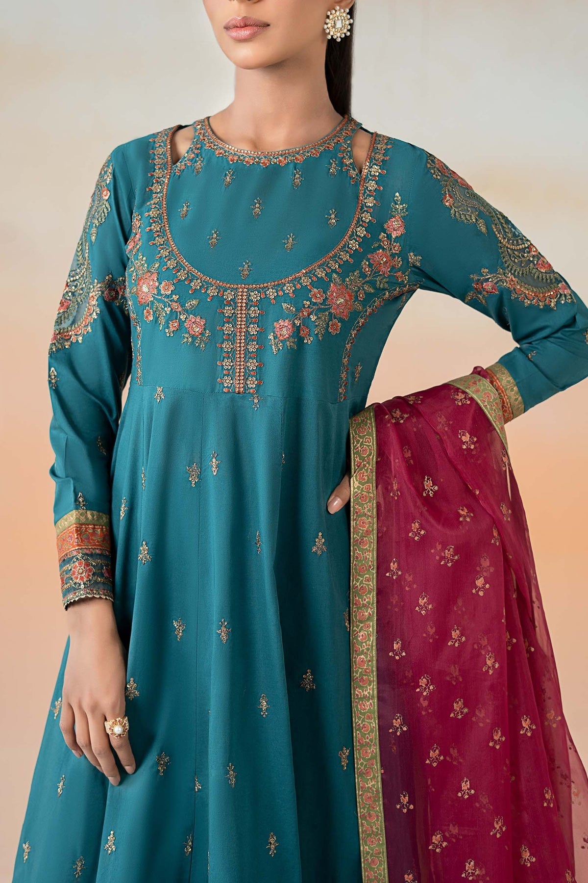 Maria B | Formal Wears | DW-EF25-60 by Maria B - Designer Dress - Type: Ladies Clothes - Available at Libayah - 100% Original